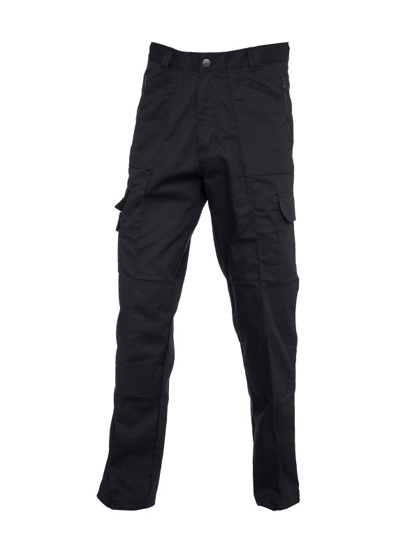 Uneek UC903 Men's Black 35% Cotton, 65% Polyester, Size 44 Waist Size 28 to 52 in W 31in L