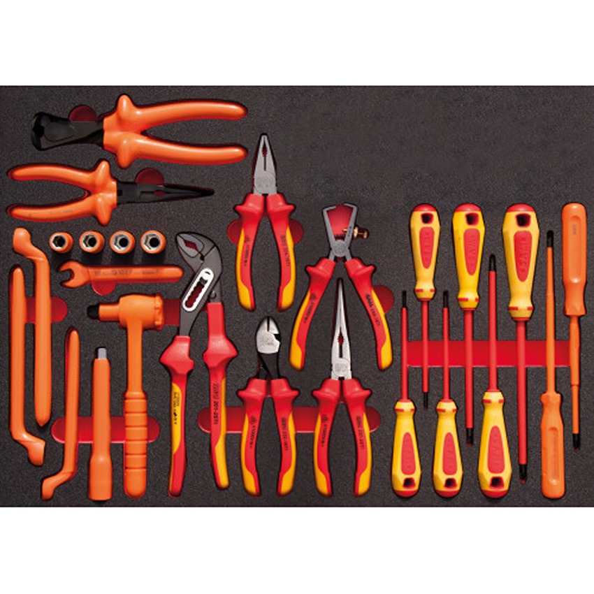 SAM 25 Piece Insulated Tool Box Tool Kit with Module, Yes