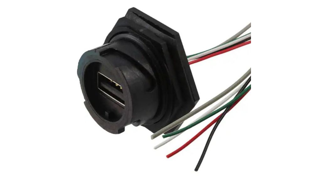 Molex USB 2.0, Female USB A to Pigtail, 1m