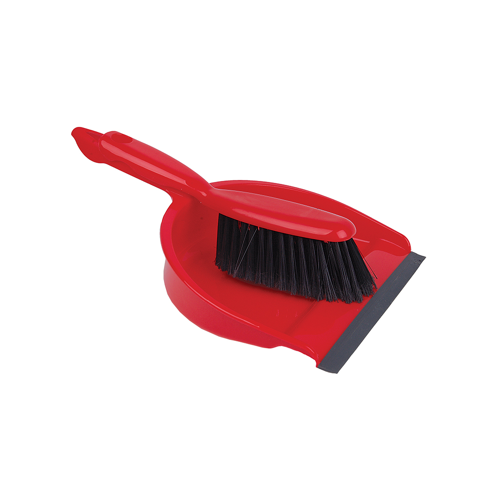 Robert Scott Red Dustpan & Brush for Dust Cleaning with brush included