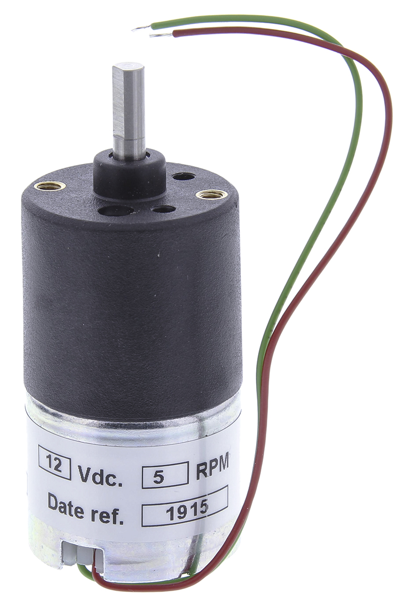 McLennan Servo Supplies Geared DC Geared Motor, 12 V dc, 20 Ncm, 5 rpm, 4mm Shaft Diameter