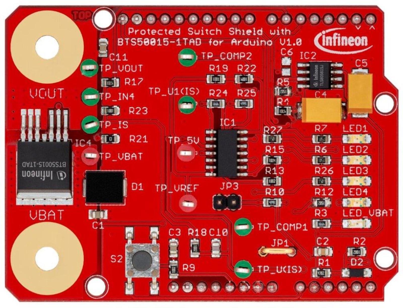 Infineon Evaluation Kit Microcontroller Evaluation Board SHIELDBTS500151TADTOBO1