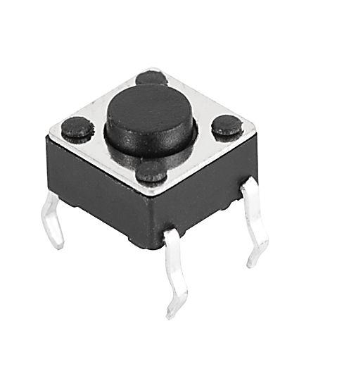 Schurter IP40 Black Button Tact Switch, SPST 0.05VA 9.5mm Through Hole