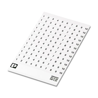 Phoenix Contact, SK Marker Card for use with  for use with Terminal Blocks