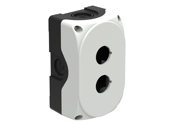 Lovato Grey Plastic Platinum Push Button Enclosure - 2 Hole 22mm Diameter