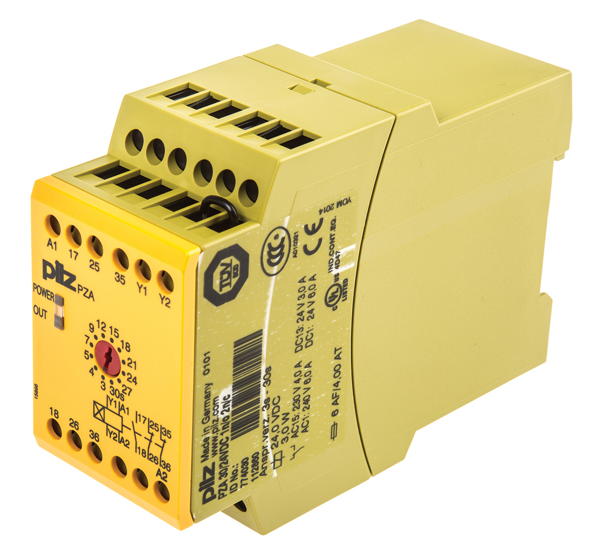 Pilz PNOZ X PZA 30 2 Auxiliary Contacts Safety Relay 24V dc, Single Channel 1 Safety Contacts
