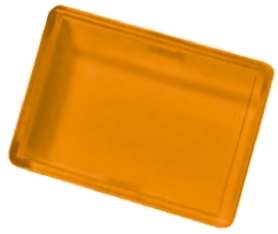 Panel Mount Indicator Lens Rectangle Style, Amber, 24mm Long