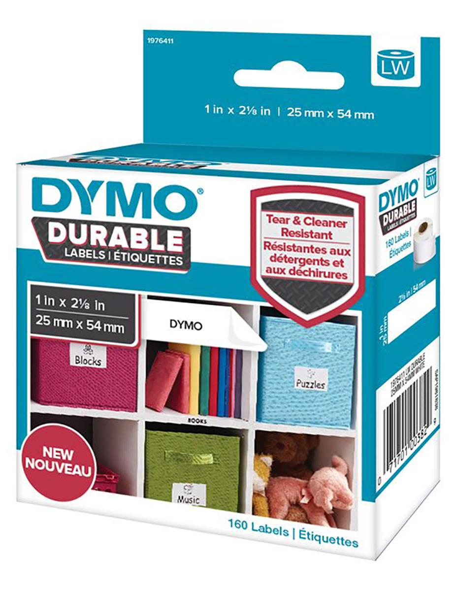Dymo White Label Roll, 54mm Width, 25mm Height, 160Per Roll Qty