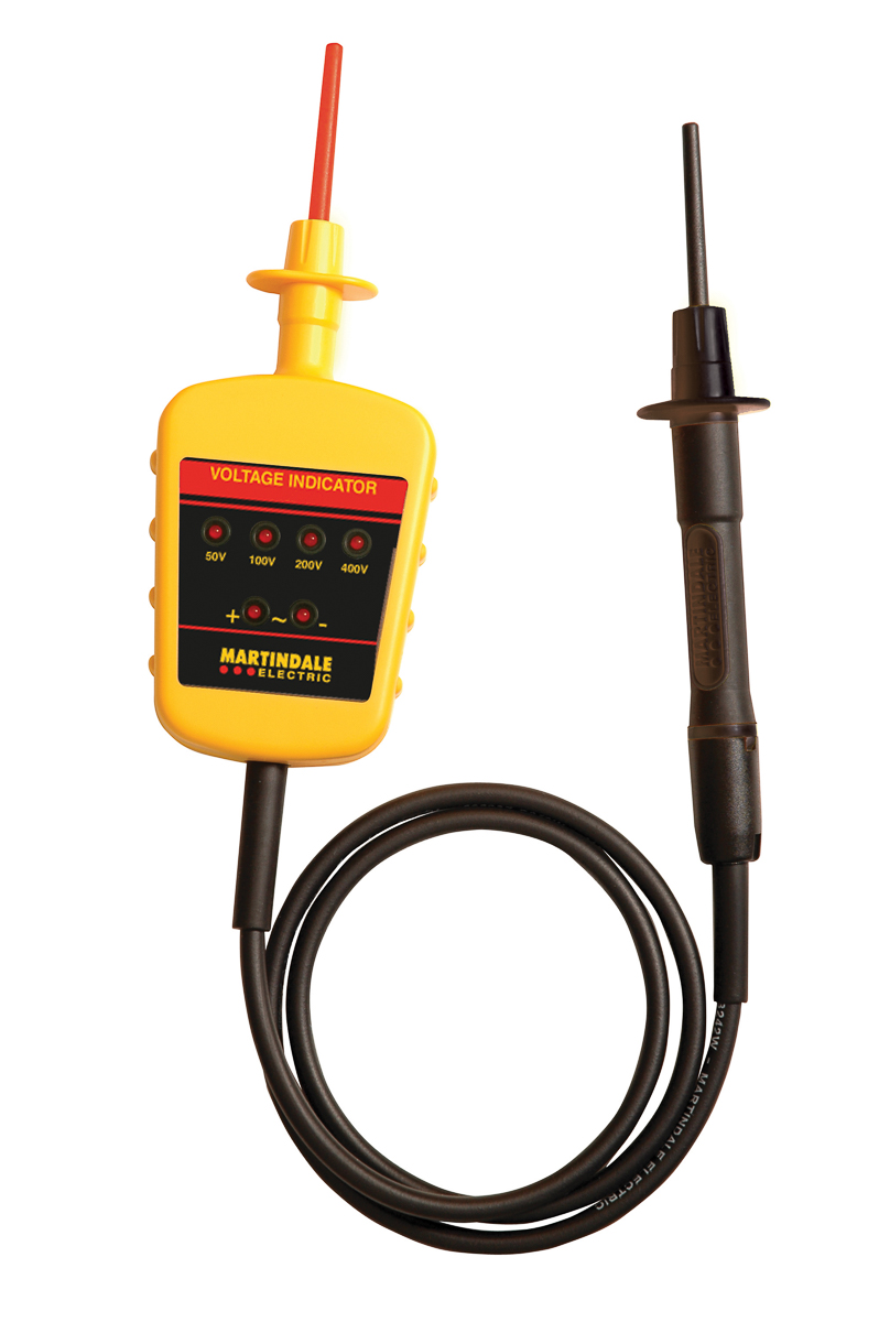Martindale VI13800, LED Voltage tester, 600V ac/dc, From Unit Under Test Powered, CAT III 1000V With RS Calibration