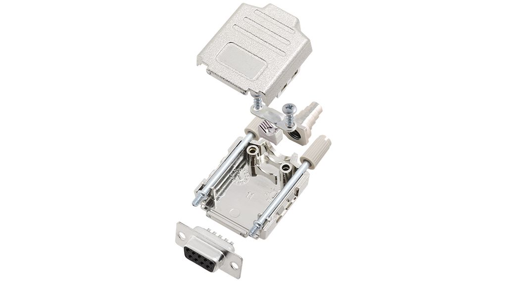 Encitech Connectors 6355 Series Plastic D Sub Backshell, 9 Way