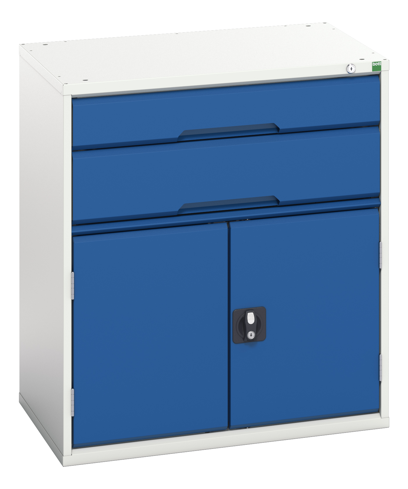 Bott 2 Door, 2 Drawer Sheet Steel Floor Standing Cabinet, 800 x 550 x 900mm