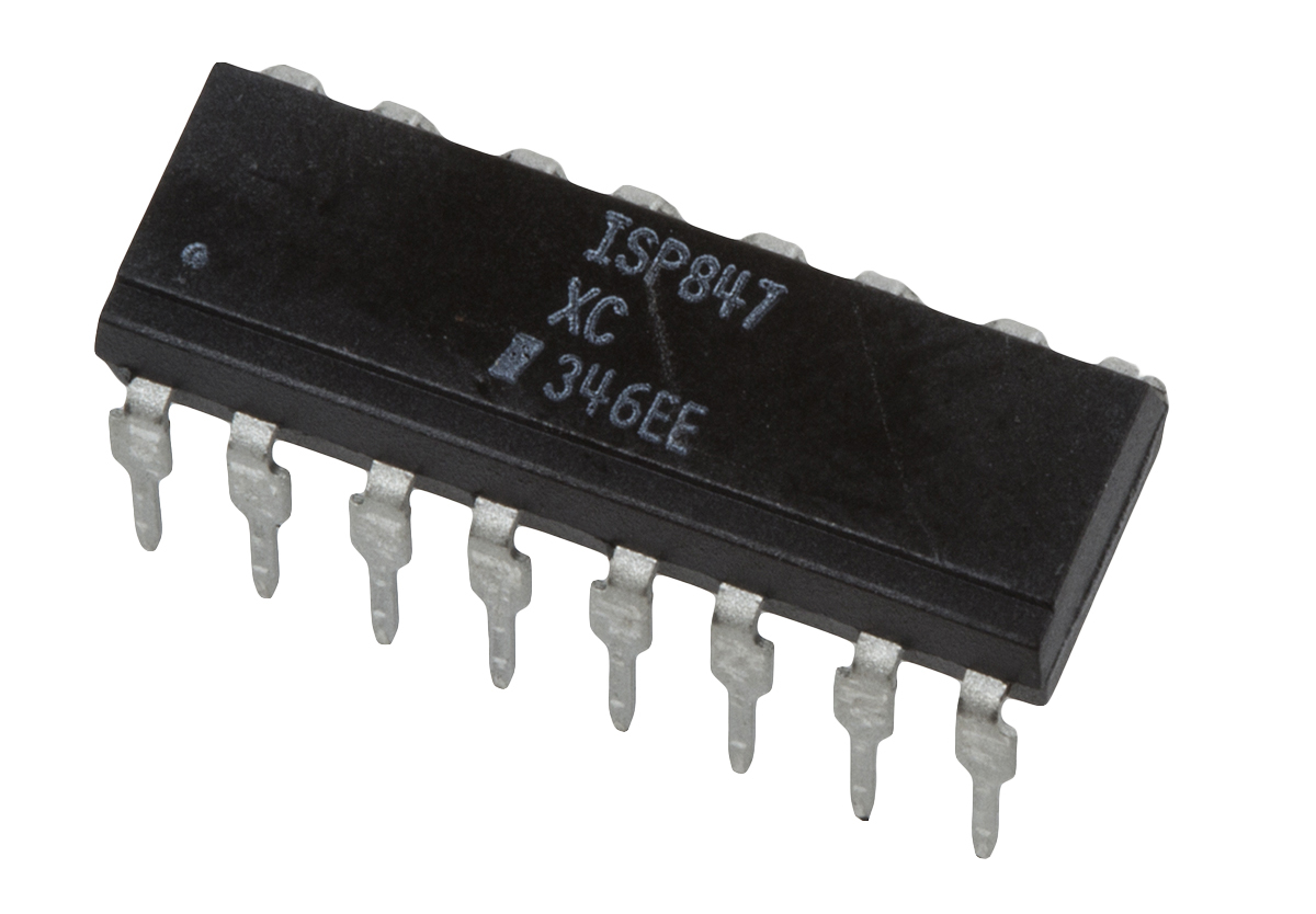 Isocom, ISP847XC DC Input Transistor Output Quad Optocoupler, Through Hole, 16-Pin PDIP