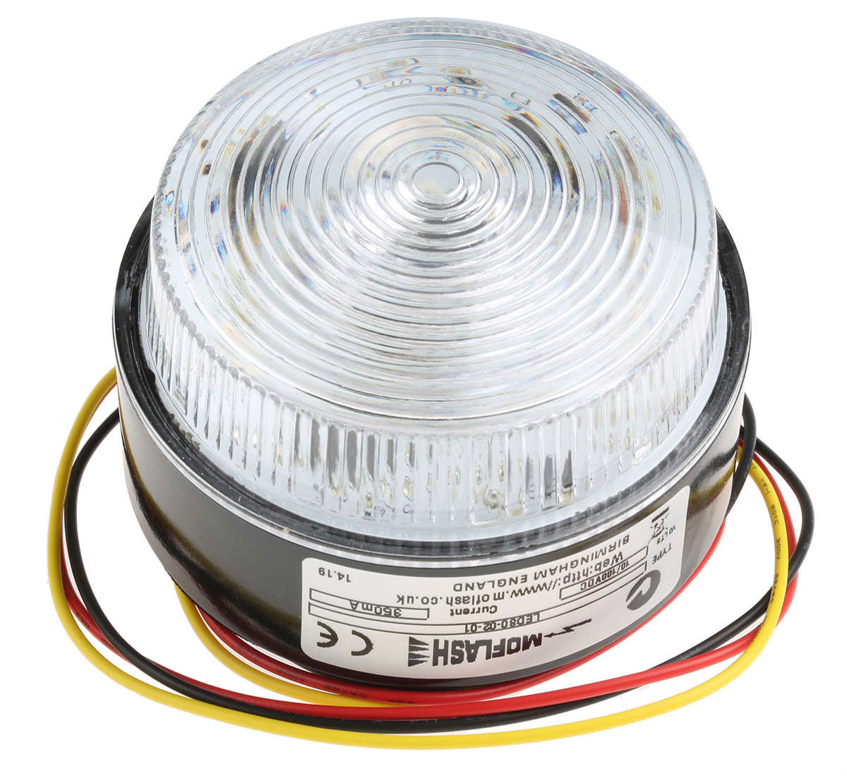 Moflash LED80 Series Amber Multiple Effect Beacon, 10 → 100 V, Surface Mount, LED Bulb, IP67