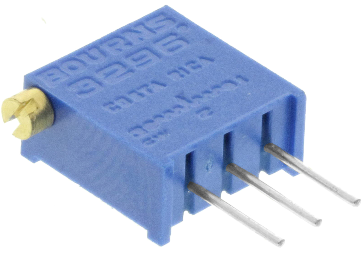 20kΩ, Through Hole Trimmer Potentiometer 0.5W Side Adjust Bourns, 3296