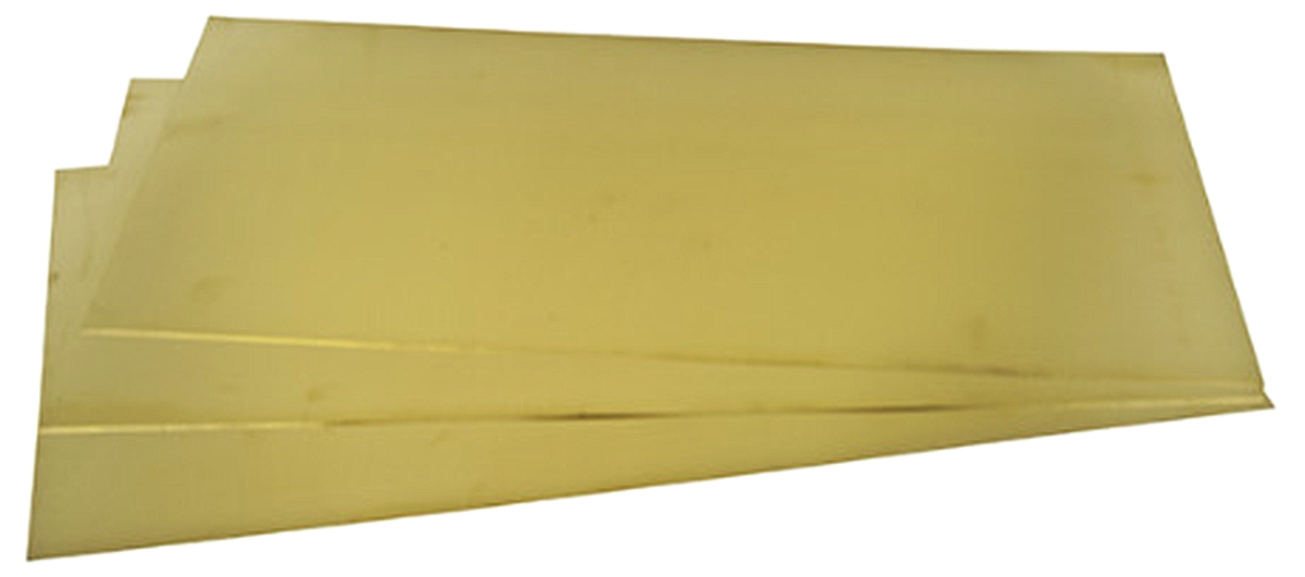 RS PRO Brass Metal Sheet 600mm x 300mm, 0.7mm Thick