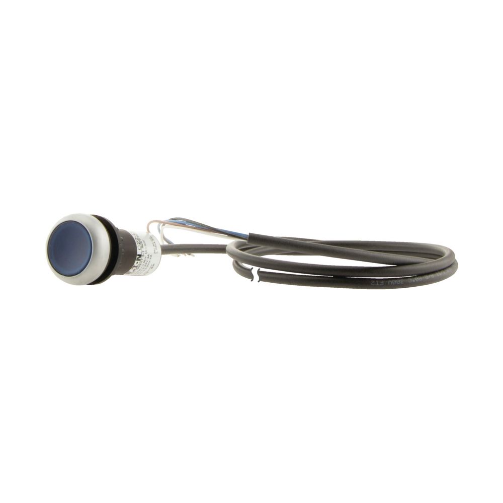 Eaton Series C22 Series Illuminated Illuminated Push Button Switch, Momentary, Threaded, 22.5mm Cutout, 1NO, Blue LED,