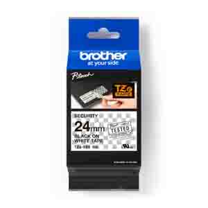 Brother Black on White Label Printer Tape, 8 m Length, 24mm Label Length