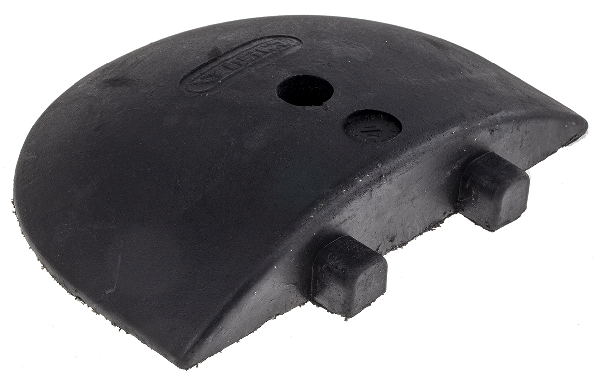 RS PRO Rubber Speed Bump End Cap, 250 mm x 300mm x 55 mm, 30km/h Speed Limit