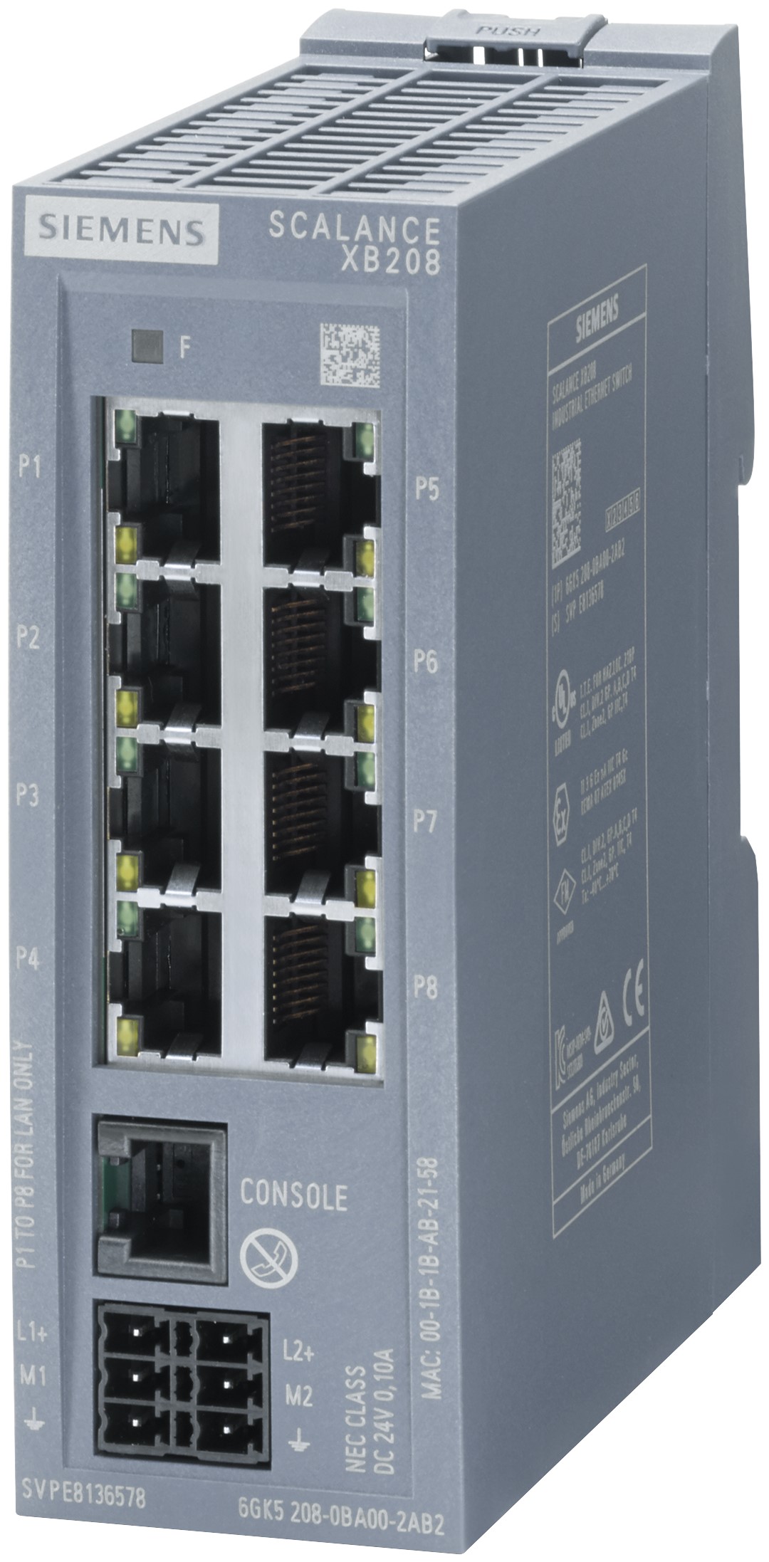 Siemens Managed Switch 1, 8 Port Ethernet Switch