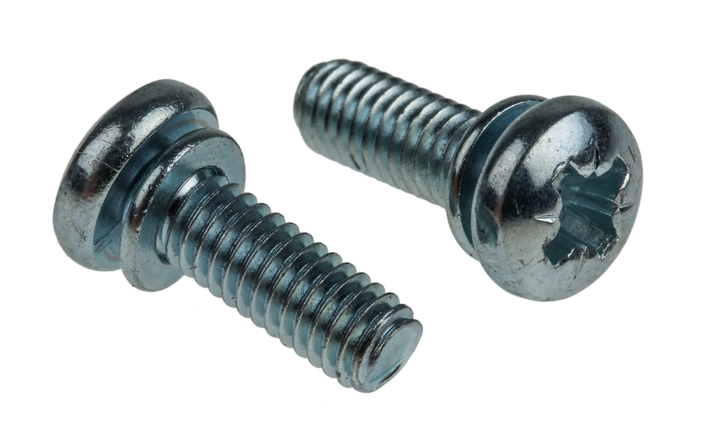 RS PRO M4 x 12mm Zinc Plated Steel Pan Head Sems Screw, Spring Washer