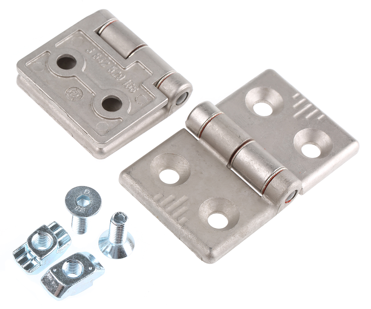 Bosch Rexroth Die Cast Aluminium Door Hinge, 6mm Slot, 40 mm Strut Profile
