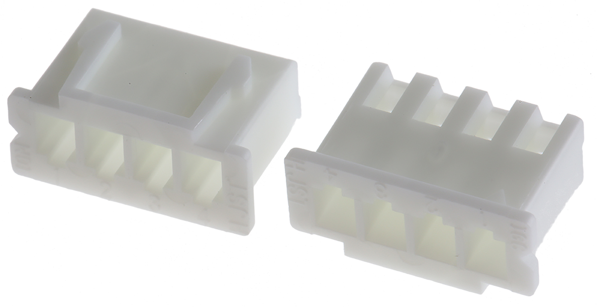 JST, XHP Female Connector Housing, 2.5mm Pitch, 4 Way, 1 Row