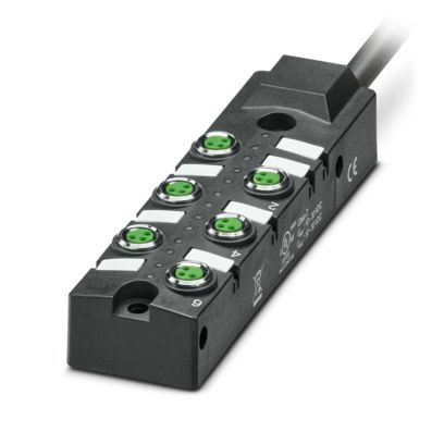 Phoenix Contact SACB Series Distribution Unit, M8, 10m cable, 3 way, 6 port