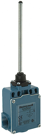 Honeywell GLE Series Coil Spring Limit Switch, 2NO/2NC, IP66, DPDT, Die Cast Zinc Housing, 300V ac Max, 10A Max