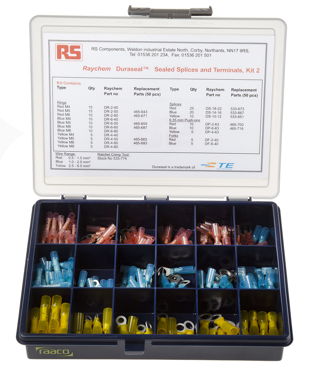 TE Connectivity DuraSeal Service and Repair Heat Shrink Terminals and Splices Crimp terminal Kit
