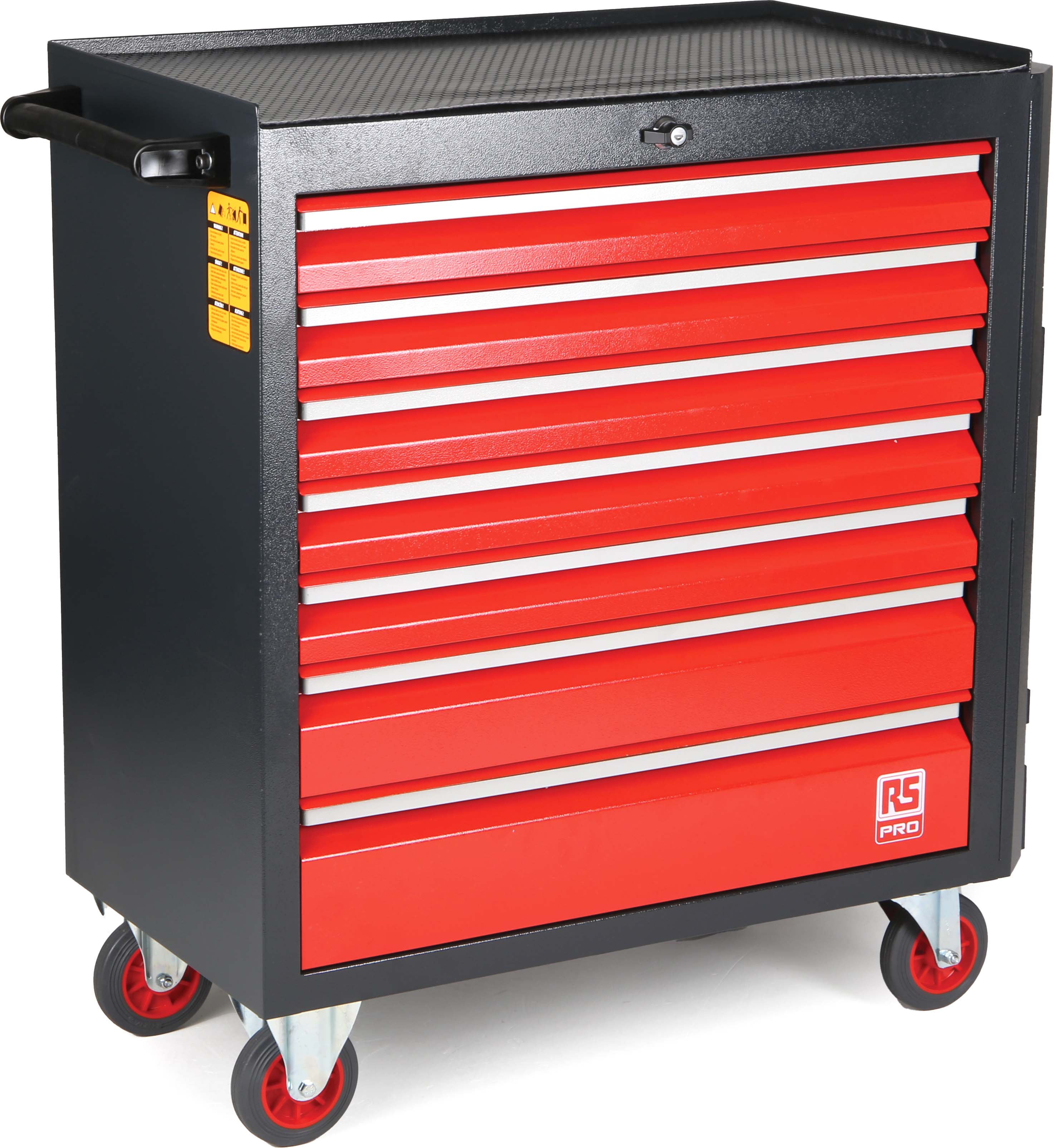 RS PRO 7 Drawer Steel Wheeled Tool Chest