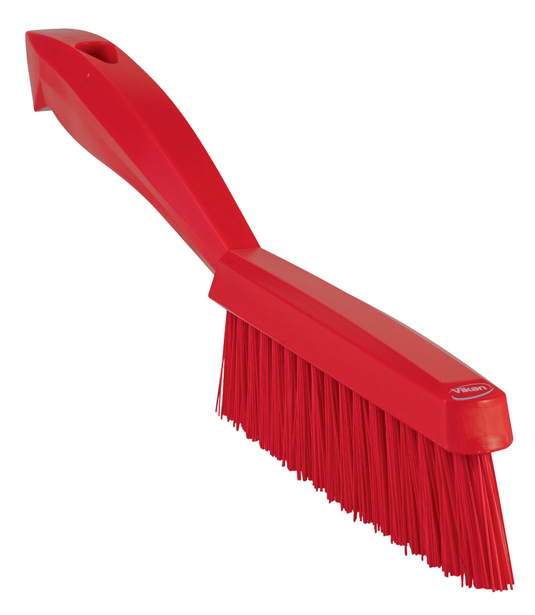 Vikan Extra Hard Bristle Red Scrubbing Brush, 33mm bristle length, PET bristle material