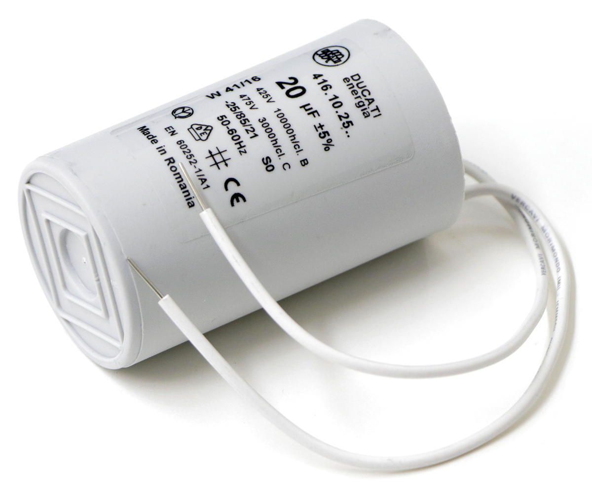 Ducati Energia 4.16.10 Polypropylene Film Capacitor, 450V ac, ±5%, 20μF, Plug In
