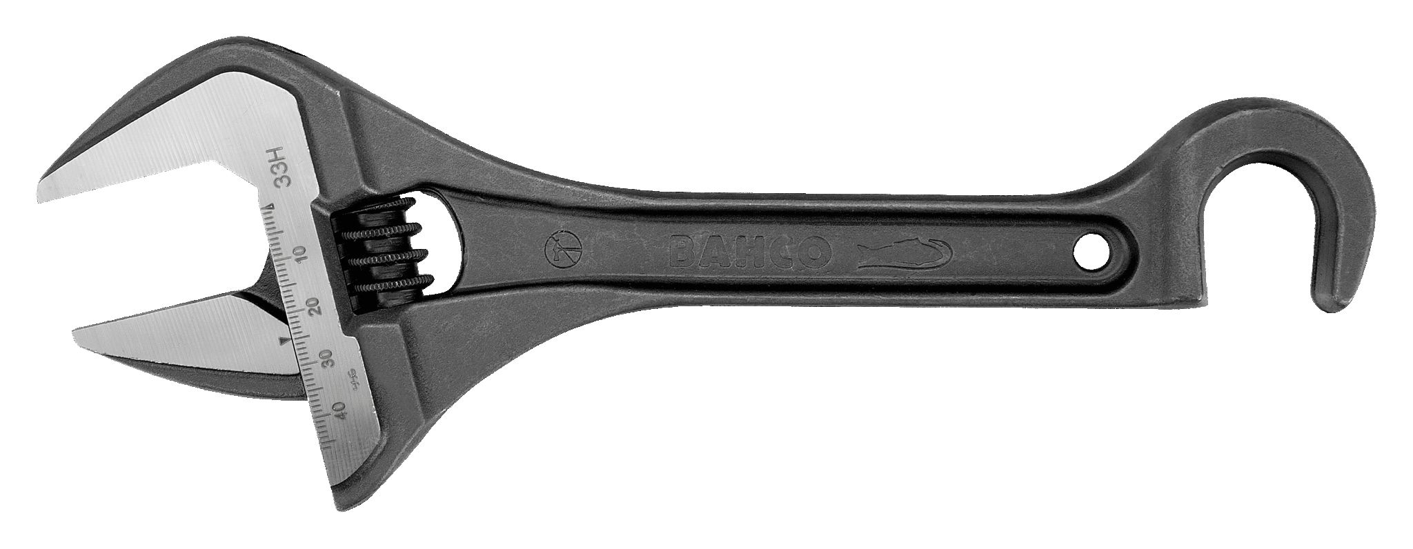 Bahco Adjustable Spanner, 254.5 mm Overall, 46mm Jaw Capacity, Metal Handle