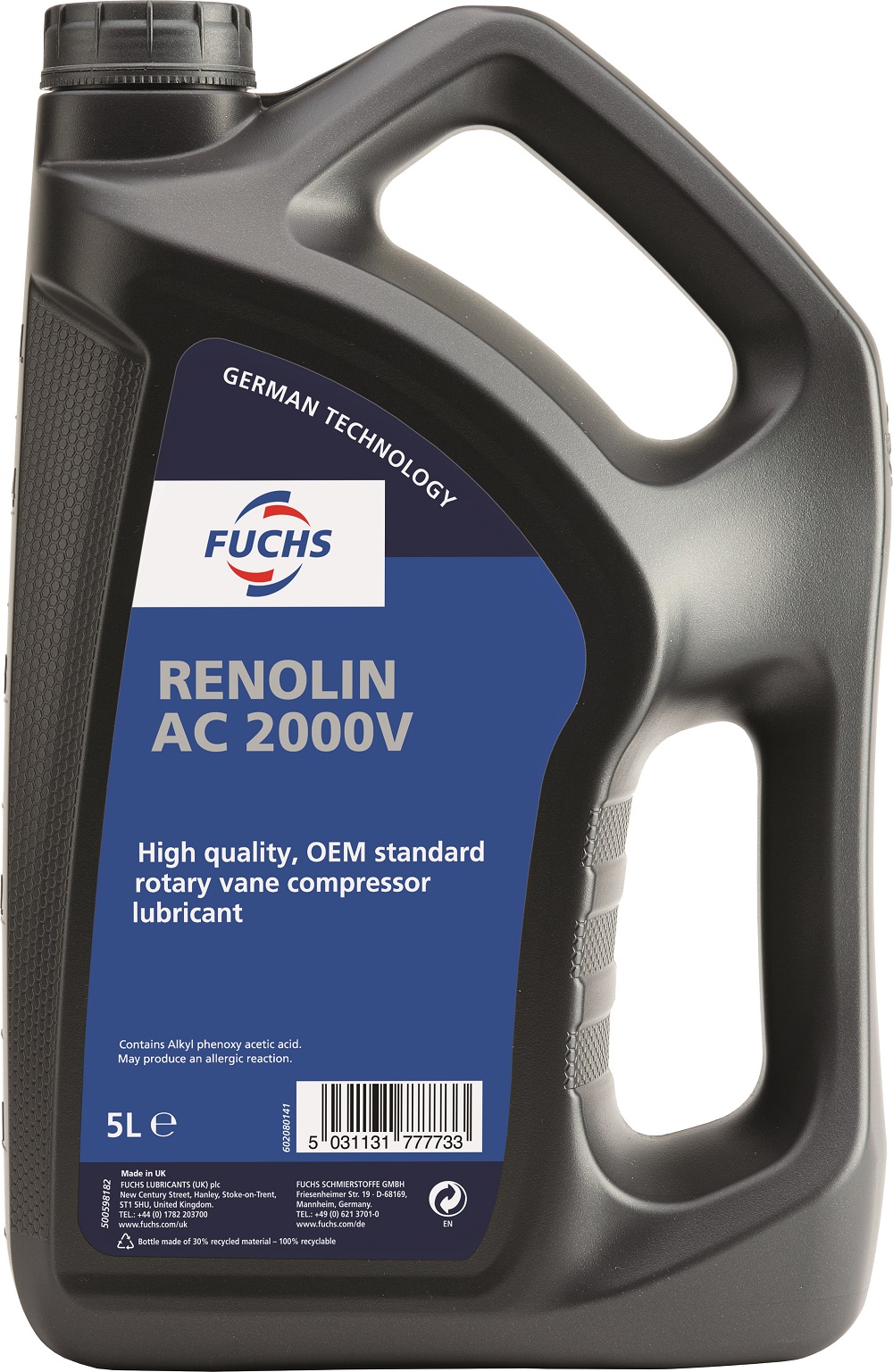 Fuchs 5 L Compressor Oil and Light Lubricating Oil for Compressors