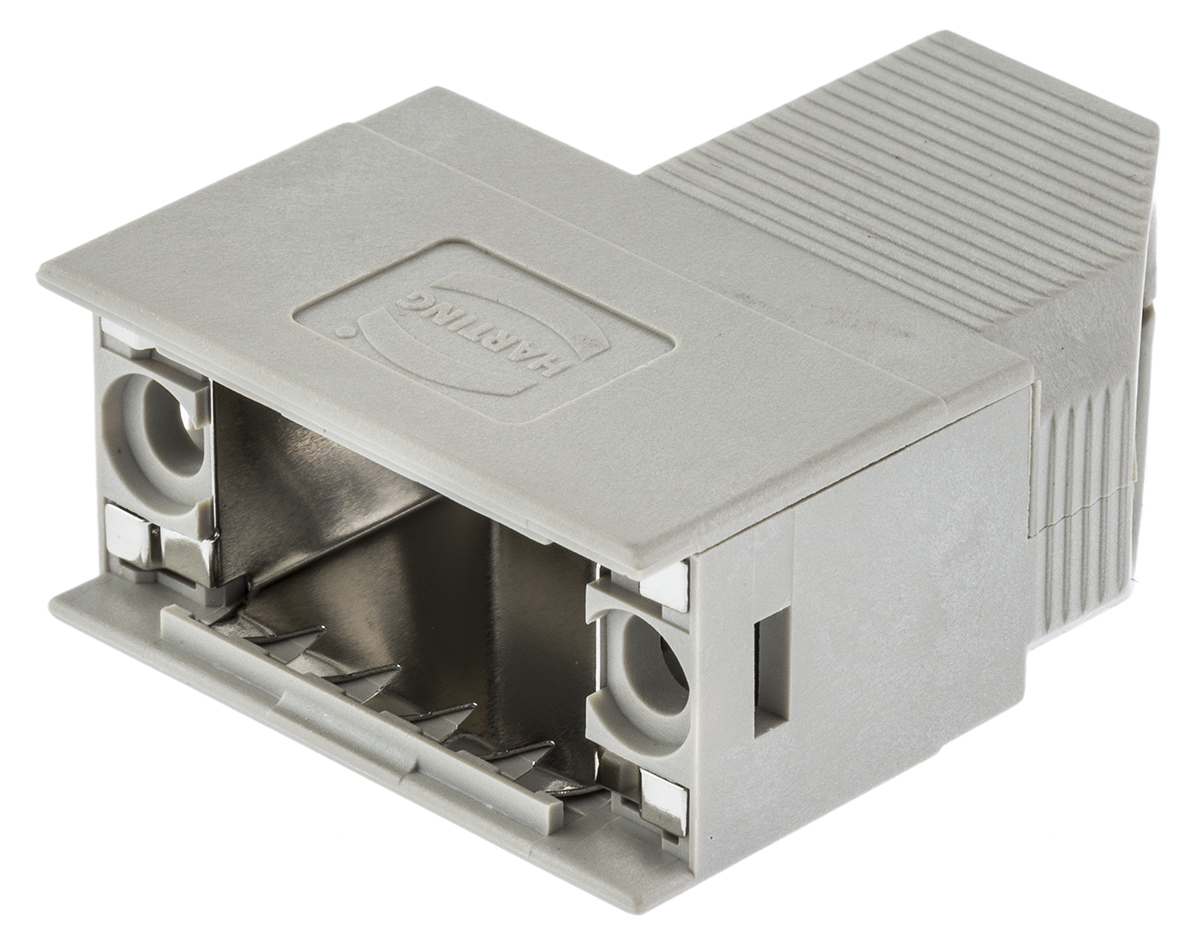 HARTING D-sub Series Polymer Right Angle D Sub Backshell, 9 Way, Strain Relief