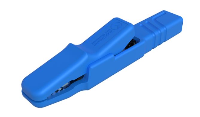 Hirschmann Test & Measurement Alligator Clip 4 mm Connection, Nickel Plated Brass Contact, 25A, Blue