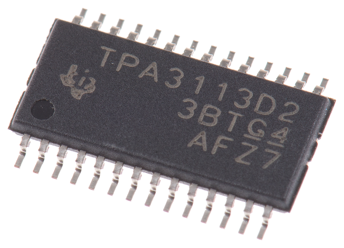 Texas Instruments, 2-ChannelAudio6W, 28-Pin HTSSOP TPA3113D2PWP