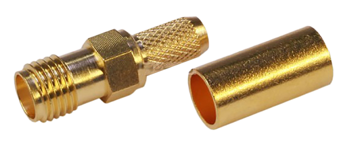 Telegartner, Jack Cable Mount SMA Connector, 50Ω, Crimp Termination, Straight Body