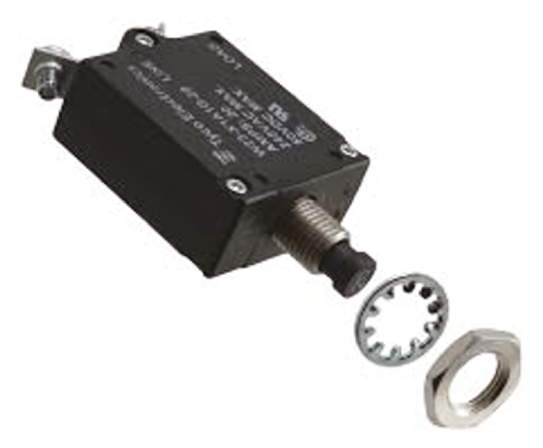TE Connectivity Thermal Circuit Breaker - W23  Single Pole 50 V dc, 250V ac Voltage Rating, 1A Current Rating