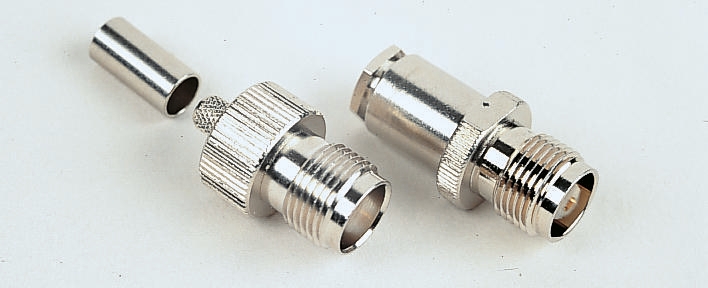 Telegartner, Jack Cable Mount TNC Connector, 75Ω, Crimp Termination, Straight Body