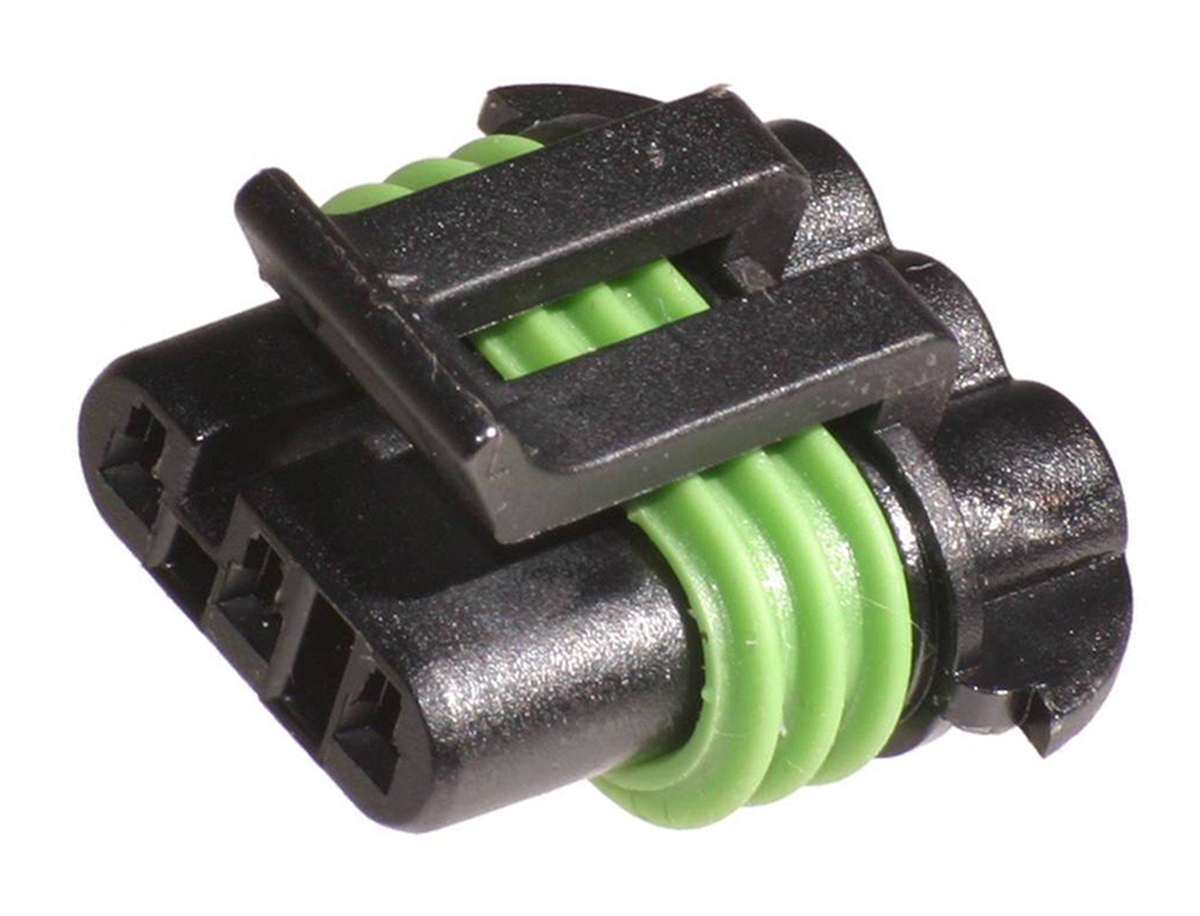 Delphi, Metri-Pack 150 Automotive Connector Socket Black Cable Mount 3 Way, Crimp Termination 12131792