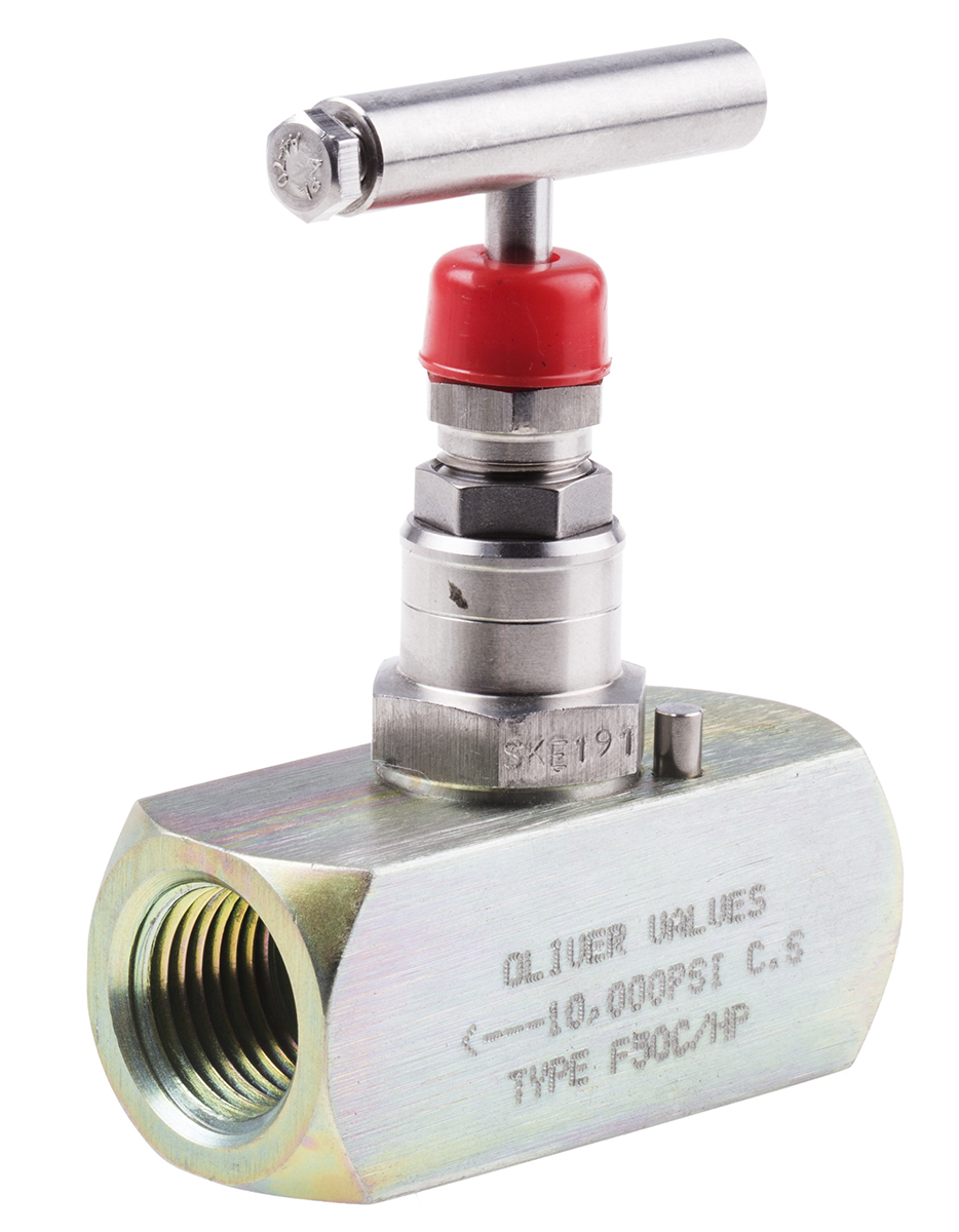 RS PRO Inline Mounting Hydraulic Flow Control Valve, NPT 1/2, 700bar, 40L/min