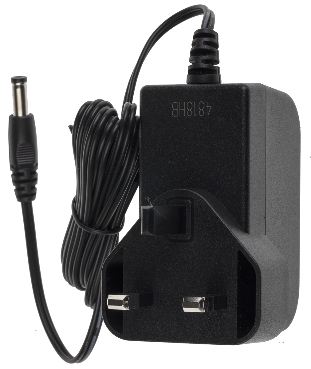 RS PRO 18W Plug-In AC/DC Adapter 12V dc Output, 1.5A Output