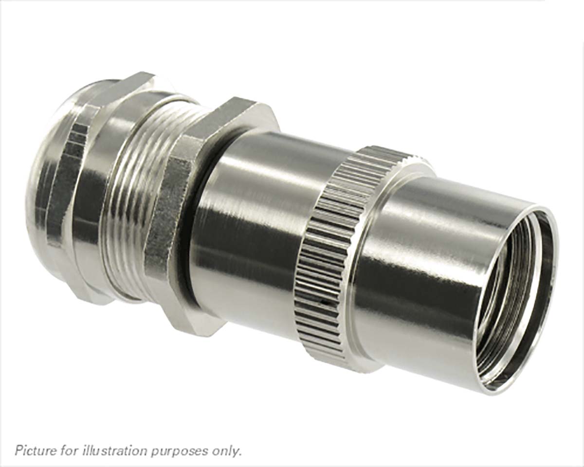 Souriau Sunbank by Eaton, UT0Size 18 Straight Cable Clamp With Strain Relief, For Use With UT0-UT0W Series Circular
