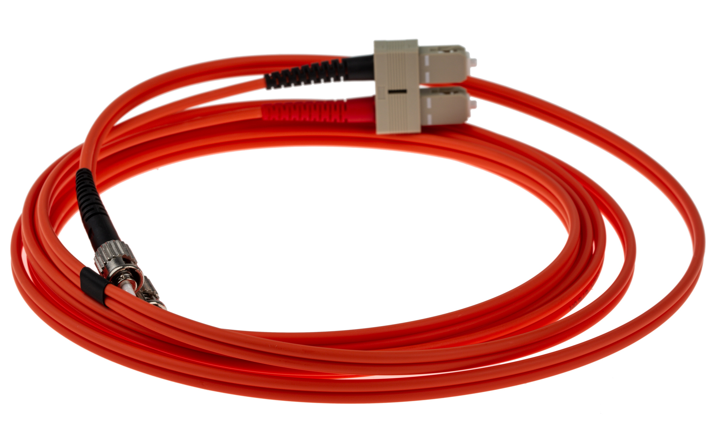 StarTech.com ST to SC Duplex Multi Mode OM1 Fibre Optic Cable, 62.5/125μm, Orange, 3m