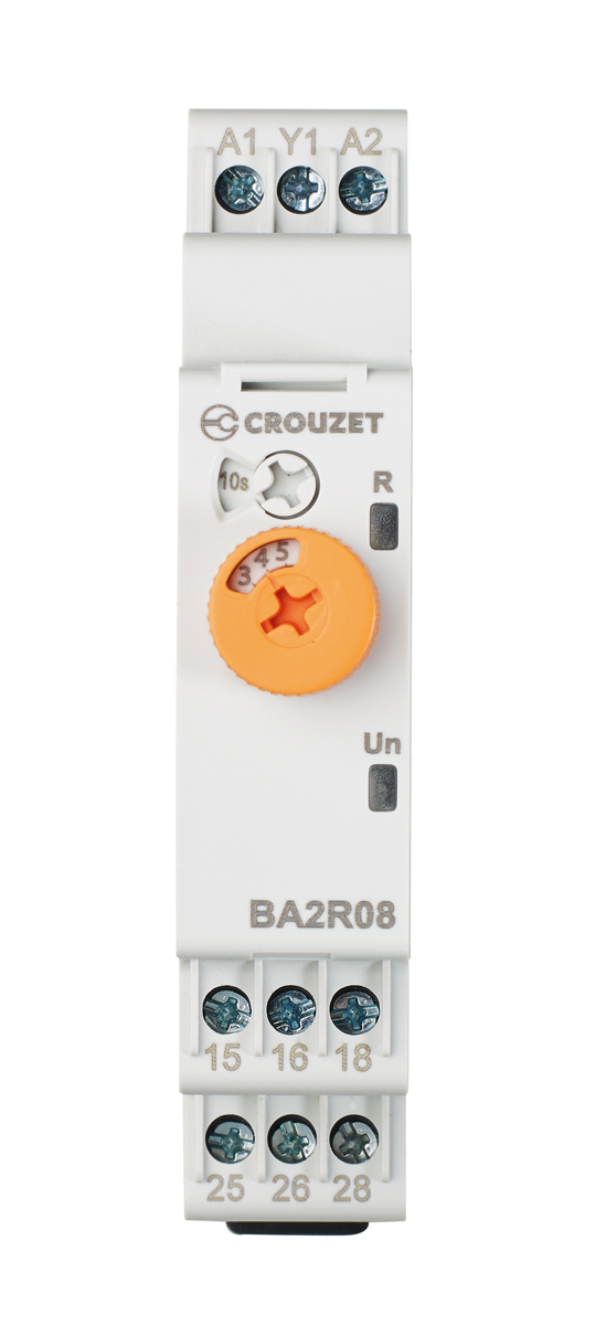 Crouzet Syr-Line Series DIN Rail Mount Timer Relay, 12 → 240V ac/dc, 2-Contact, 0.5 s → 10days,