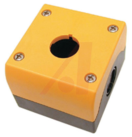Eaton Dark Grey/Light Grey Plastic RMQ Titan M22 Push Button Enclosure - 1 Hole 22mm Diameter