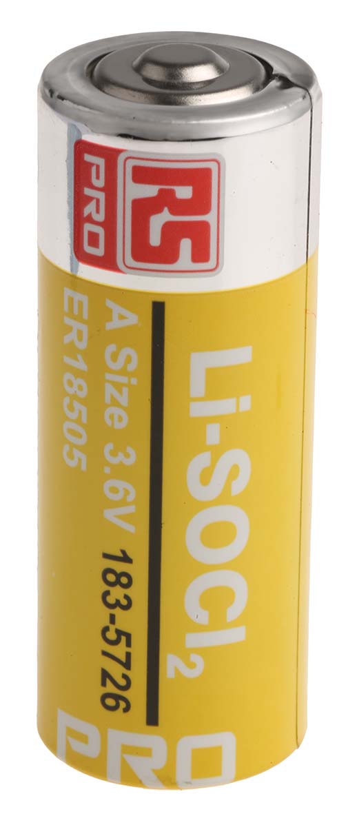 RS PRO Lithium Thionyl Chloride 3.6V, A Battery