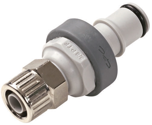 Colder Products Hose Connector, Straight Threaded Coupling 1/4in ID, 8.3 bar