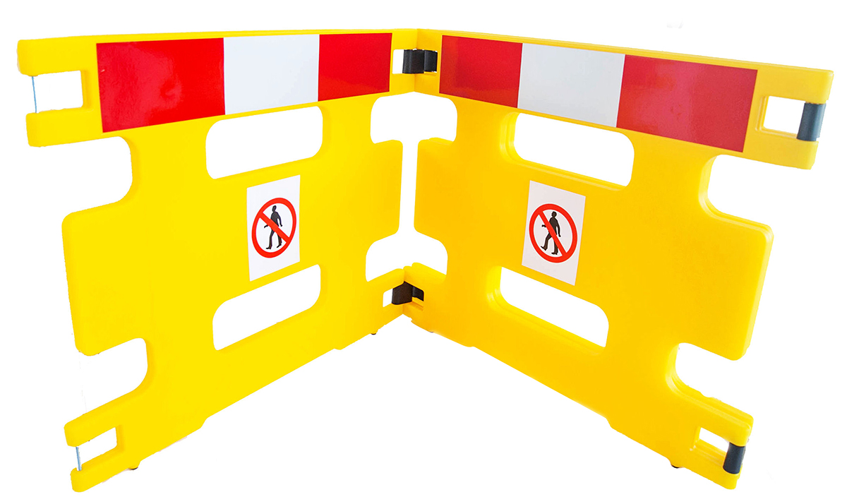 Addgards Yellow PE Folding Barrier